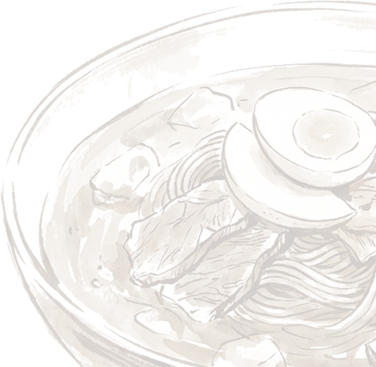 유현불냉면 배경 일러스트